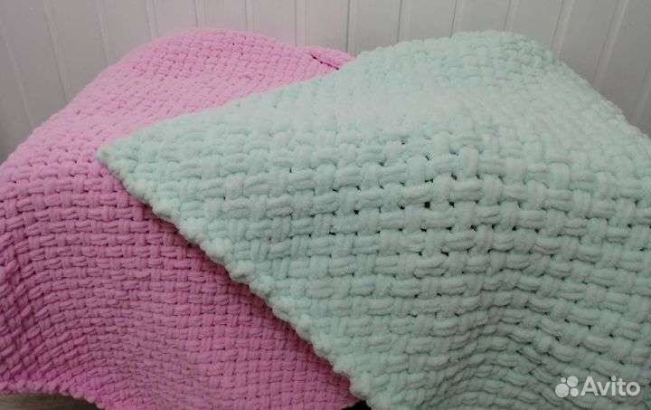 Плед детский вязаньй ручная работа