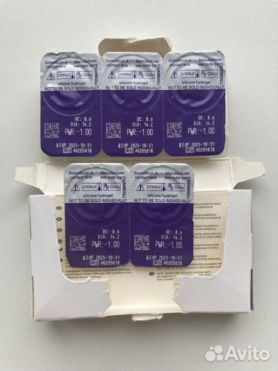 Линзы cooper vision -1.00