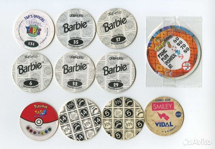 Фишки Каспер Smily Barbie Собачки Покемон Спанчбоб