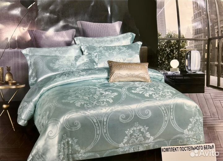 Постельное бельё жаккард с одеялом