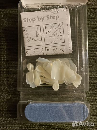 Накладные ногти укороченные прямые и пилка