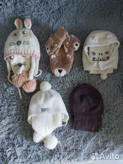 Комплекты (шапка +шарф) 1-2 года