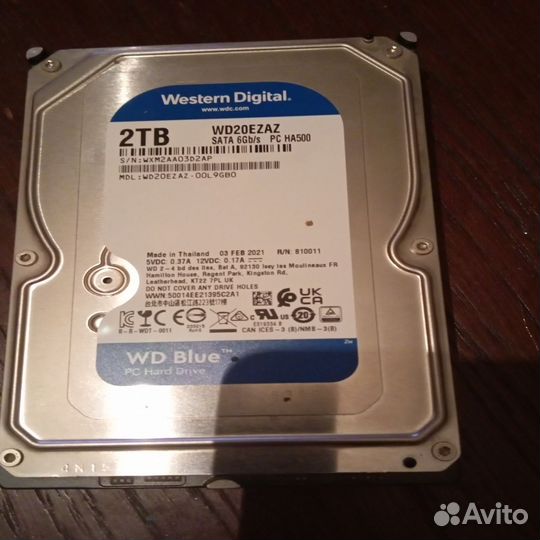 Жесткий диск Wd blue SATA 2 tb