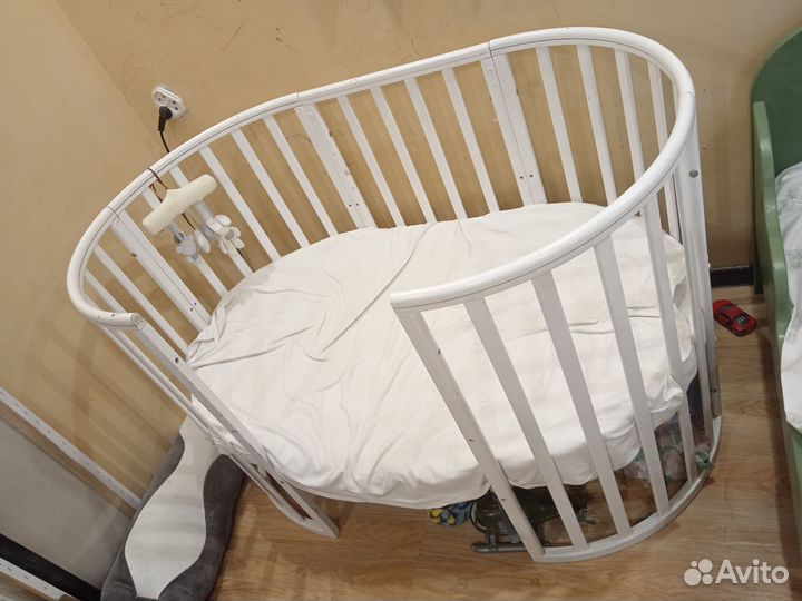Детская кровать для новорожденных круглая овальная