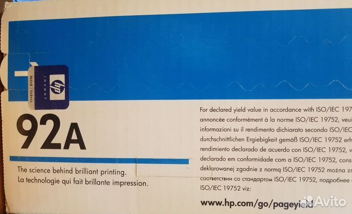 Картридж HP LaserJet C4092A новый (оригинал)