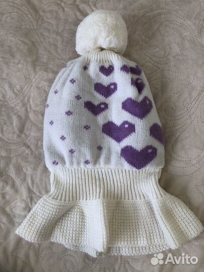 Шапка шлем для девочки зимняя