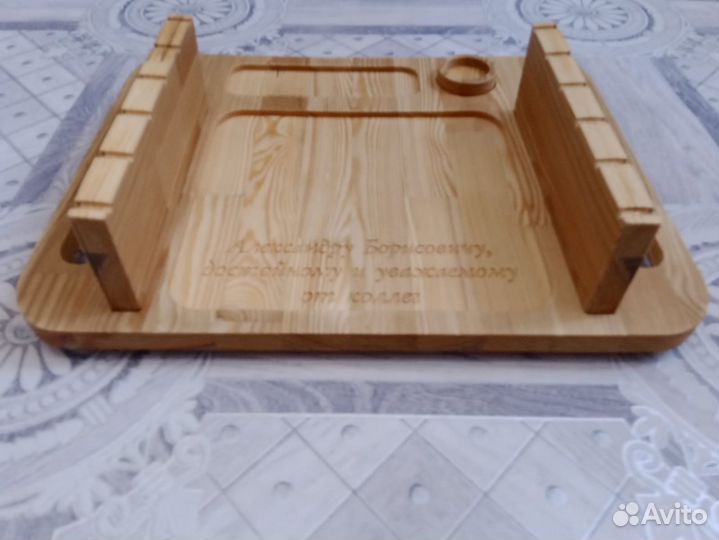 Поднос для шашлыка с логотипом и надписью