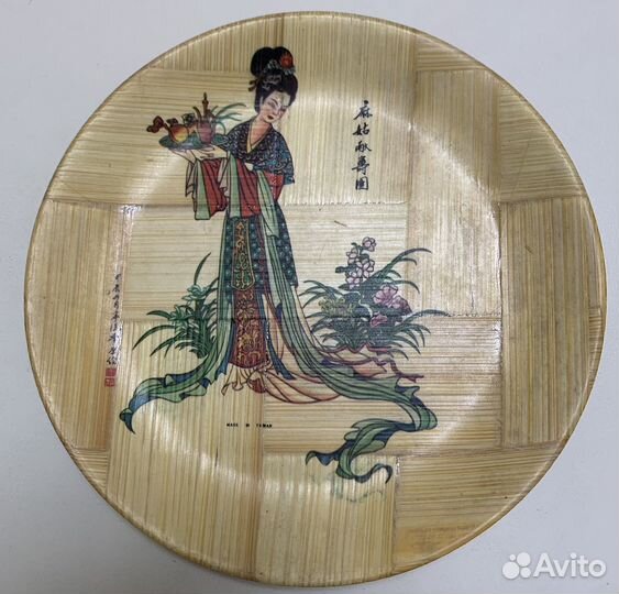 Декоративные тарелки из бамбука