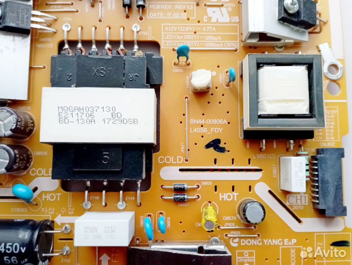 BN44-00806A L40S6-FDY блок питания Samsung