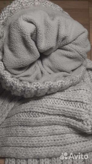 Шапка и снуд для девочки зима