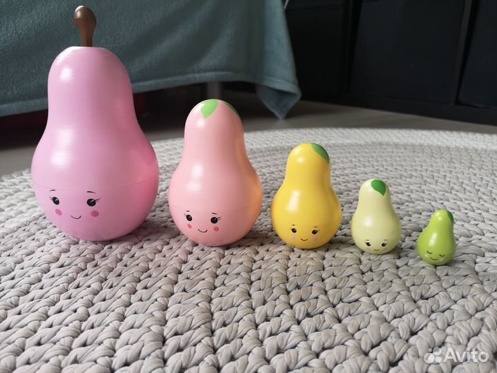 Матрешка деревянная груша