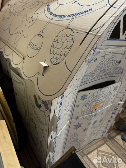 Домик раскраска складной в коробке