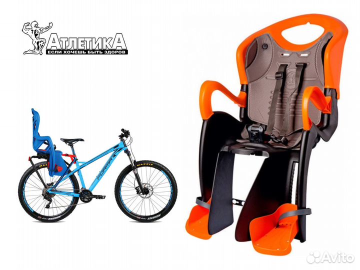 Велокресло Bellelli Tiger Standard чёрно-оранжевое