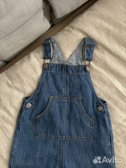 Zara джинсовый комбинезон 92