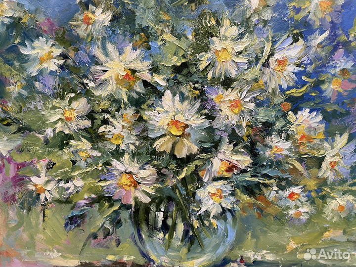 Картина маслом, цветы 