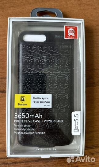 Чехол-аккумулятор Baseus для iPhone 7 Plus