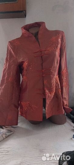 Жакет вышивка китайский ципао р.48-50