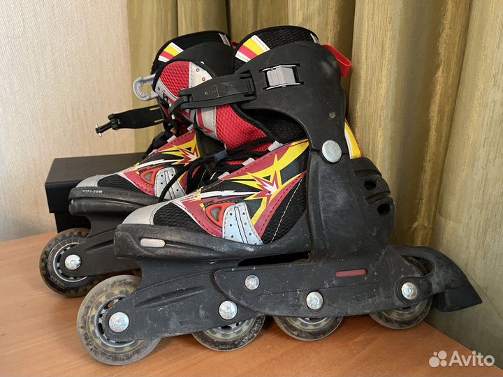 Роликовые коньки roces flash 3.0, защита и сумка