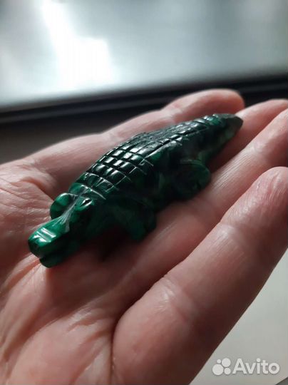 Крокодил, Фигурка, малахит