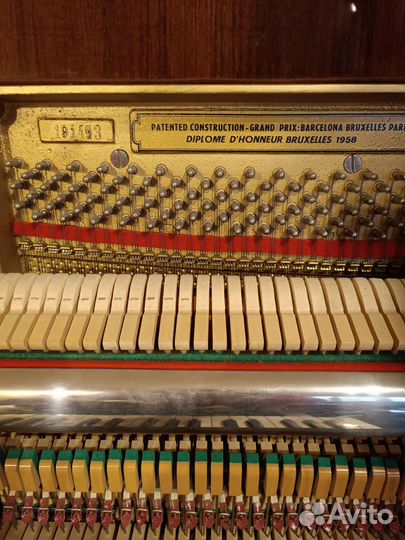 Пианино Petrof №191493, 1972гв, 103 см, 2 педали