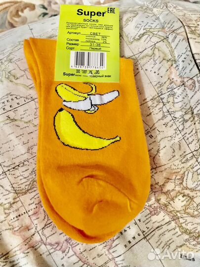 Носки женские люминесцентные светятся в темноте