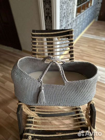 Детская люлька колыбель плетеная