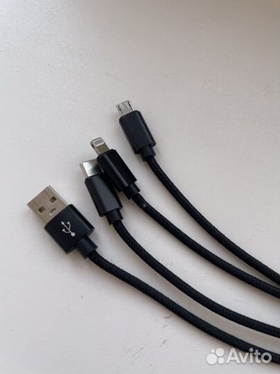 Универсальный usb кабель для зарядки 3 в 1