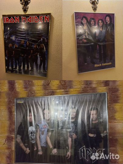 Постеры плакаты рок группы 12шт