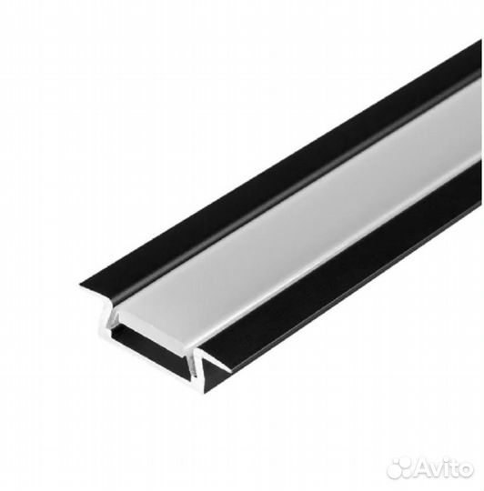 Профиль алюминиевый встраиваемый, черный