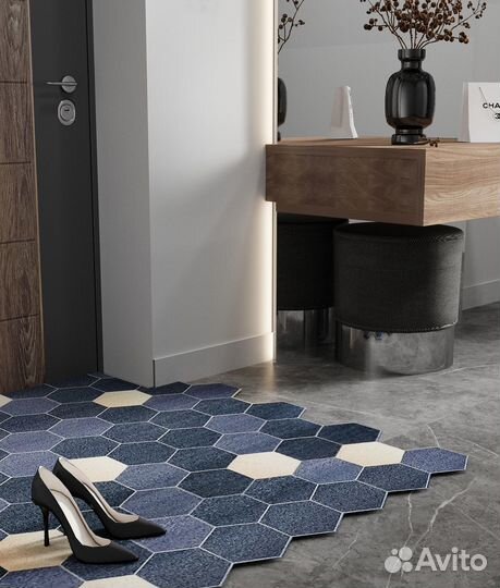 Коврик придверный соты