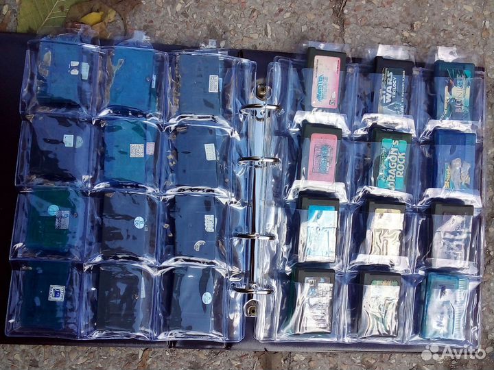 Папка с картриджами GameBoy Advance 36 раб + 19 не