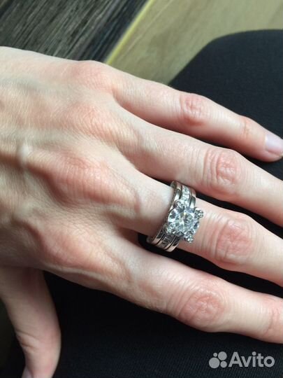 Кольцо серебро 15,5 размер