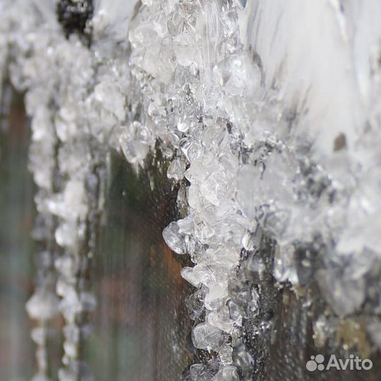 Картина biryukova Белые цветы в золоте с натур.кам