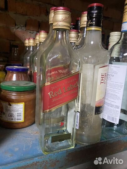 Бутылка стеклянная коньячная/виски