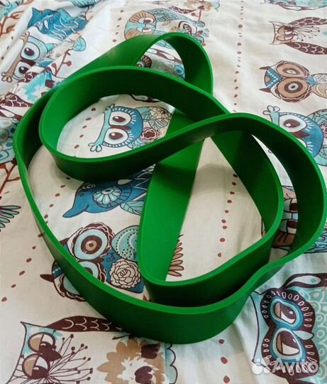 Зелёная Фитнес-резинка эспандер латексный жгут