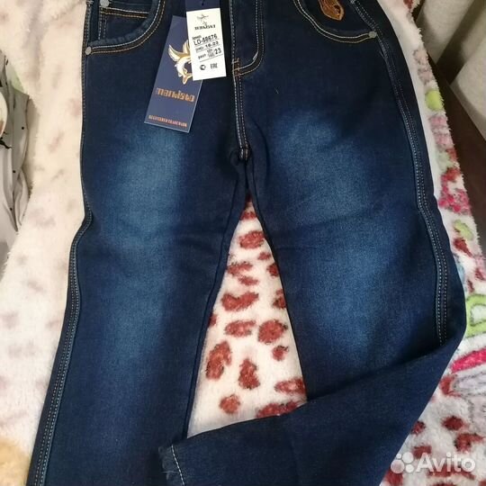Джинсы утепленные, новые, р. 110-140