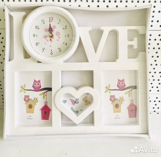 Фоторамка новая с часами