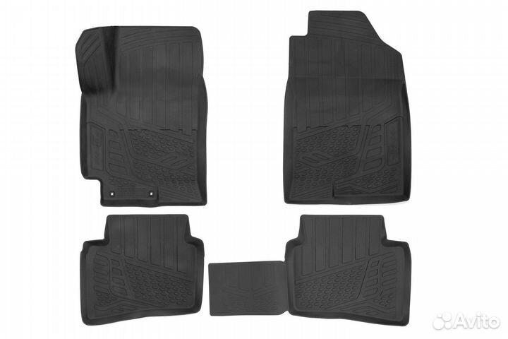 3d коврики в салон 4 шт. Hyundai Solaris 2 рест