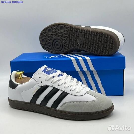 Кроссовки Adidas Samba White/Black (Арт.76451)