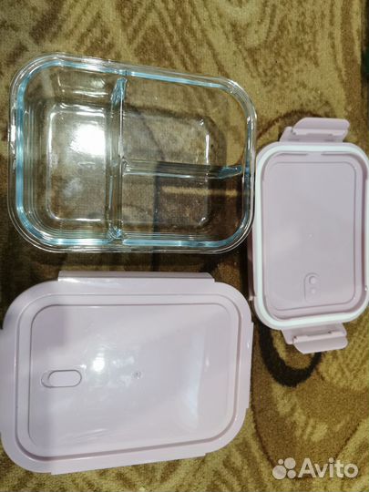 Контейнер пищевой прямоугольный с 3 отсека