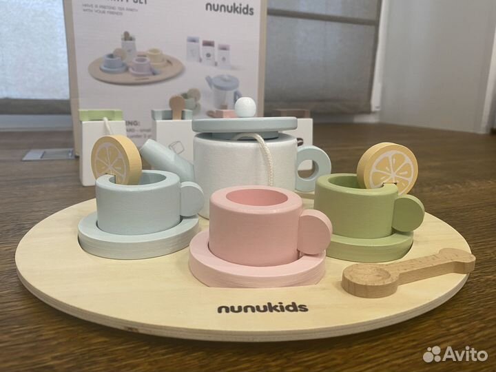 Детский деревянный чайный набор (21 предмет)