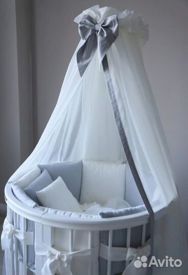 Бортики и балдахин в детскую кроватку