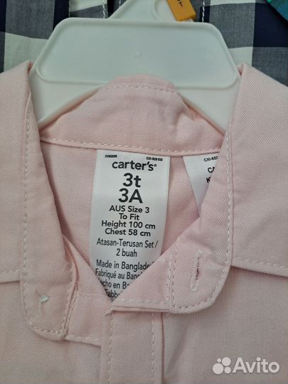 Новые рубашки carters