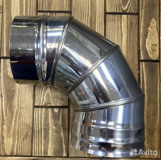 Отвод для дымохода 90 гр. диаметр 150 0.8 мм