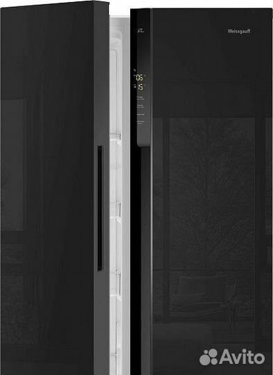 Холодильник weissgauff wsbs 500 Inverter NoFrost Black Glass