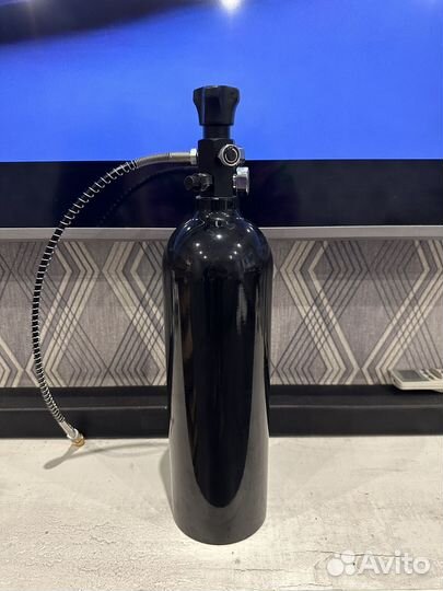 Баллон в/д сжатый воздух 2л для заправки pcp, псп