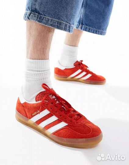 Кроссовки Adidas Gazell Indoor Red (36-41)