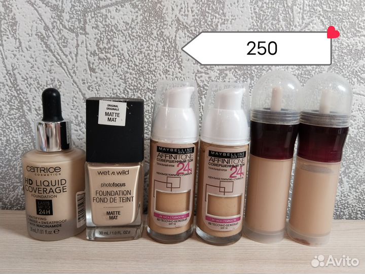 Тональный крем Max Factor, Maybelline, L'Oréal