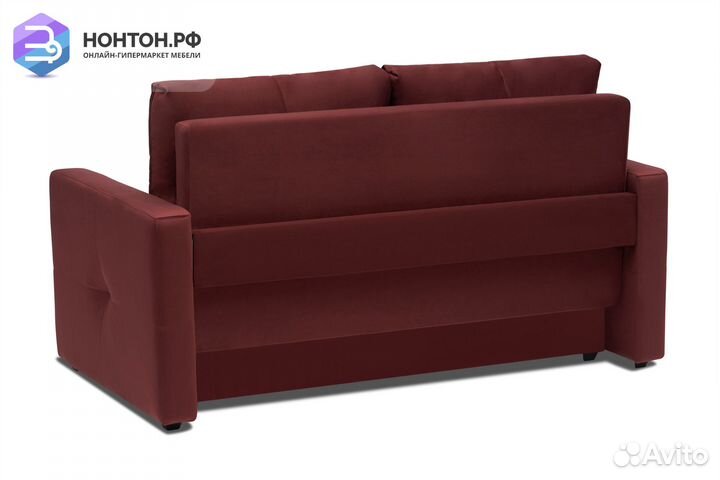 Диван шагающая еврокнижка Вита бордовый