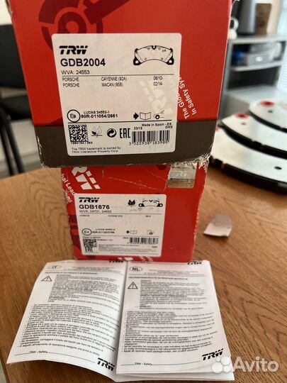 Тормозные колодки на porshe cayenne